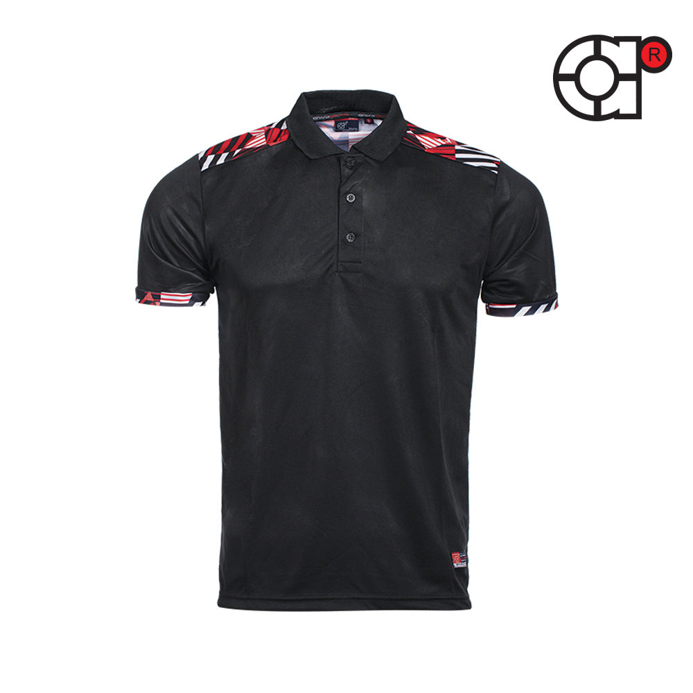 ARORA SHORT SLEEVE DRY FIT SUBLIMATION POLO (BLACK)