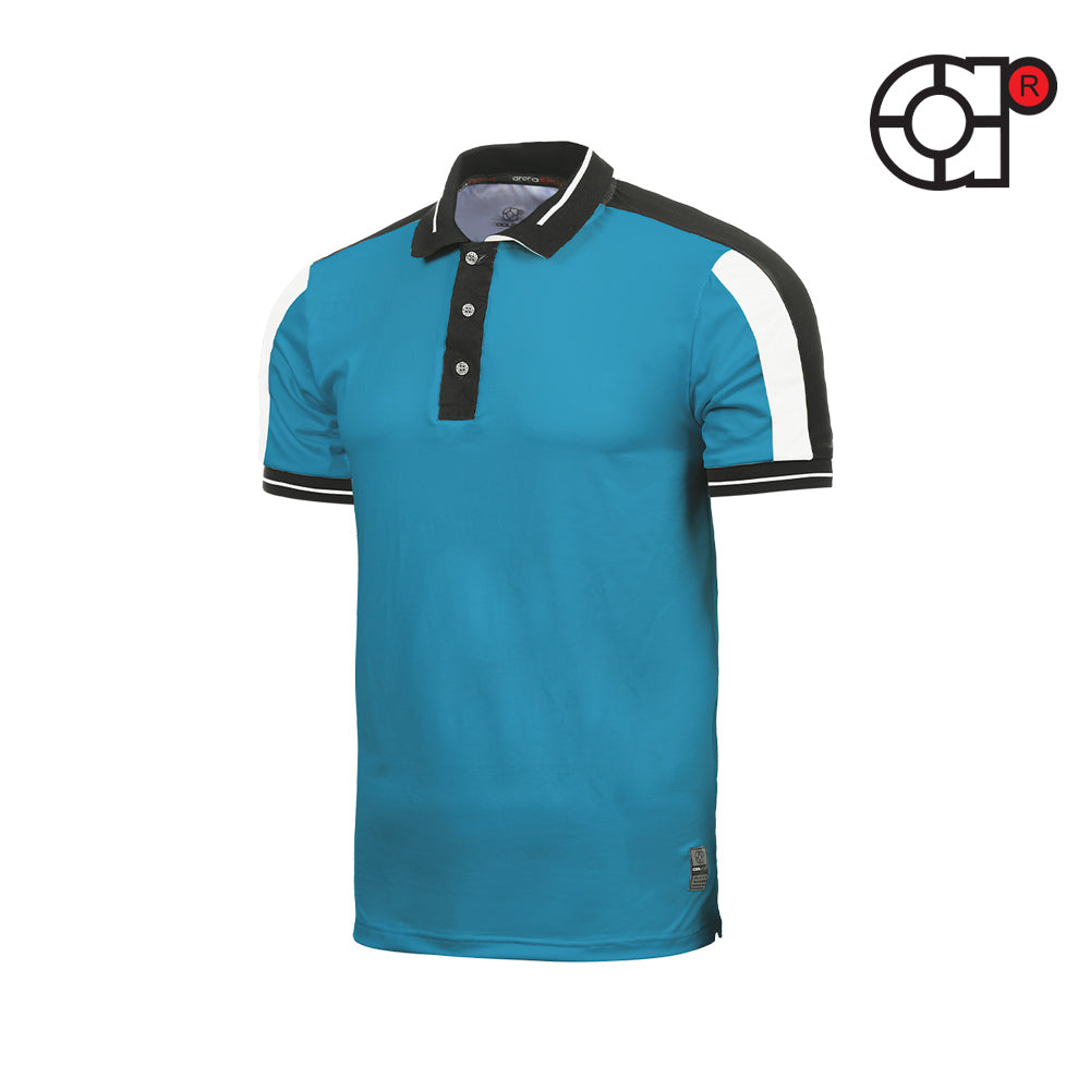 ARORA SHORT SLEEVE DRY FIT SPANDEX GOLFER POLO (TURQUOISE)