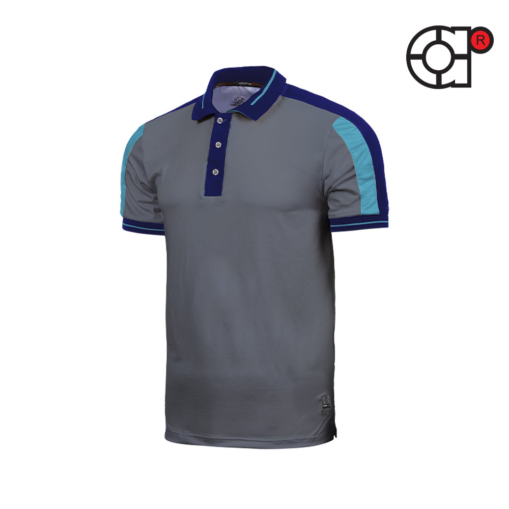 ARORA SHORT SLEEVE DRY FIT SPANDEX GOLFER POLO (CHARCOAL)